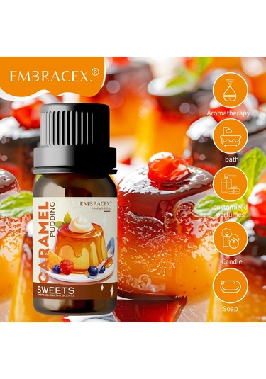 12models Gourmet Uçucu Yağ Vanilya Hindistancevizi Kahve Kurabiye Caramel Pudding 1 Piece Set