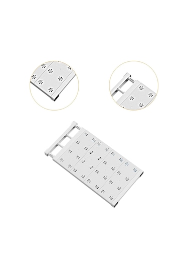 Homyl Genişletilebilir Bölücü Giyim Dolap Rafı 24cmx48cm Beyaz Diğer