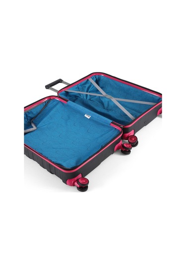 Ççs Nc-092 Abs Orta Boy Valiz Siyah-pembe Siyah - Pembe