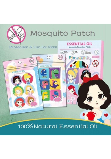 Padalink 60 Adet Doğal Sıska Kovucu Yama - Bebek Ve Hamileler İçin Güvenli, Deetsiz, 3-4 Saat Etkili, Prenses Balosu Desenli