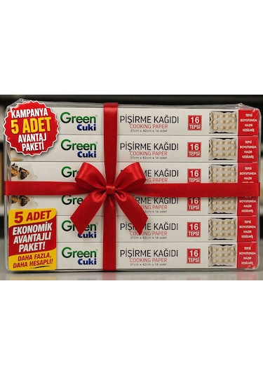 Green Pişirme Kağıdı 37cm X 42cm 5li Paket