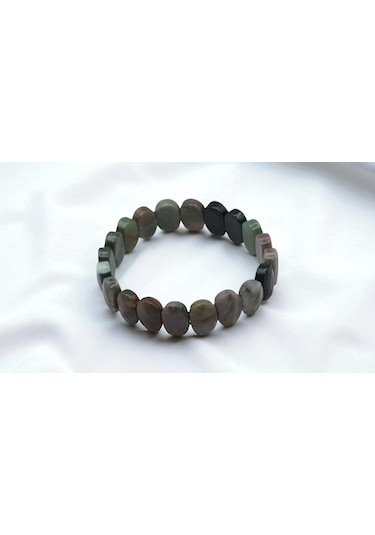 El Yapımı Ayarlanabilir Doğaltaş Bileklik Misina İpli Yeşim La...