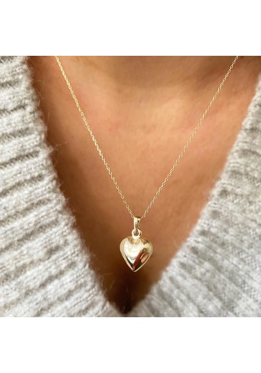 Simurg Jewellery 14 Ayar Altın Bayan Kalp Kolye
