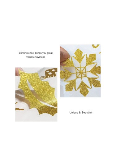 Qingmipy Noel Ateşi Oluşturucu Pvc Cam Kapı Duvar Sticker - Yeniden Kullanılabilir, Suya Dayanıklı Noel Geyiği Arabası Deseni Diğer