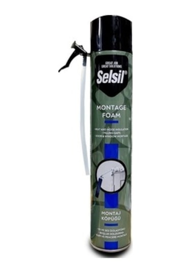 Selsil Çok Amaçlı Poliüretan Esaslı Montaj Köpüğü 750 Ml 600gr