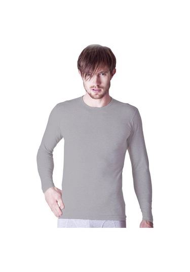 6 Adet Dono Erkek Likralı Uzun Kollu Fanila Atlet 1250 Füme