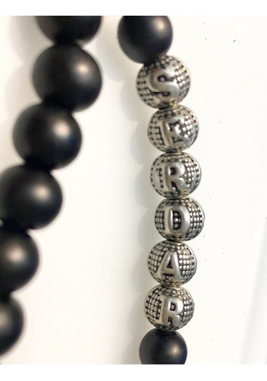 Tesbihsakarya Isimli - Isme Özel - Mat Oniks Doğaltaş Tesbih / Tespih