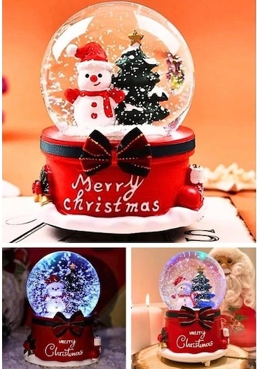 Yılbaşı Kardan Adam Işıklı Müzikli Kar Püskürtmeli Yeni Yıl Kardan Adam Temalı Kar Küresi 15 Cm Mega Boy Işıklı Müzikli Kar Püskürtmeli Hediye 01