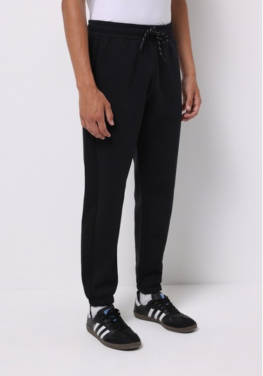 Colins Regular Fit Orta Bel Düz Erkek Siyah Eşofman Altı Cl1076853 Q1.v1 Blk Siyah