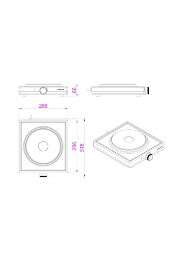 Termikel TH G2200C B Setüstü Ocak