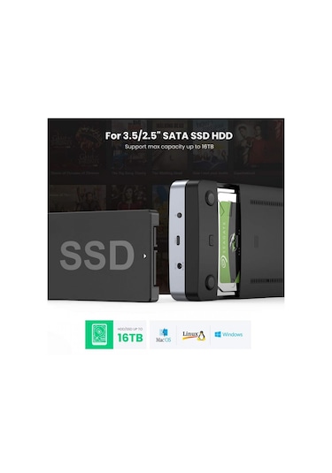 Ugreen 70798 Type-C Gen2 Sata 3.5 & 2.5İnç Ssd Harddisk Kutusu