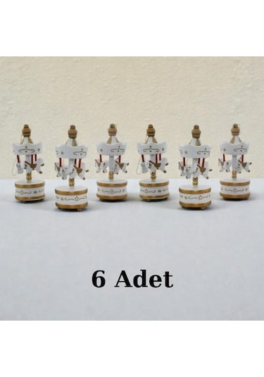 Nostaljik Mini Atlı Karınca 6 Adet Beyaz Gold