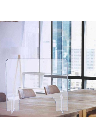 Suntek Sneeze Guard Akrilik Koruyucu Bariyer Masası Kontrol 50x50cm