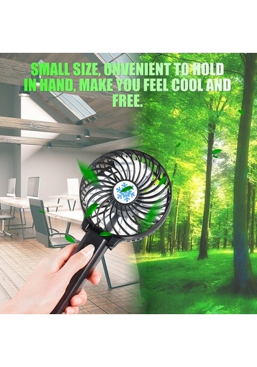 Fortunelane Katlanabilir Elden Usb Fan - 3 Hızlı Mini Masaüstü/el Fani, Seyahat Ve Ofis İçin Beyaz
