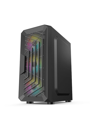 Raynox Dark Black Pc Case Case+4 Fan