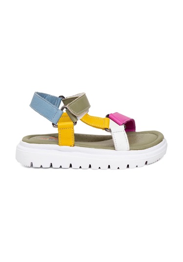 Minican Mz P 3000 Patik Kız Çocuk Düz Sandalet Yeşil Yeşil