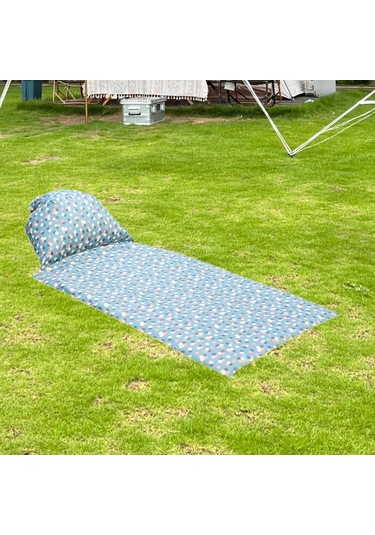 Homyl Baş Destekli Piknik Örtüsü Çim Yürüyüşü İçin Mavi 85x210cm Mavi