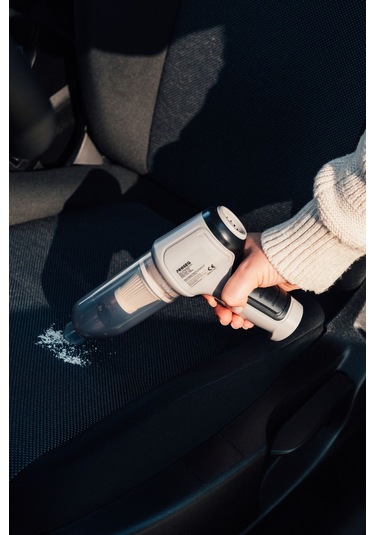 Mini Beyaz Güçlü Emiş Üfleme Özellikli Ev Araç Kablosuz Şarjlı El Süpürgesi 2in1