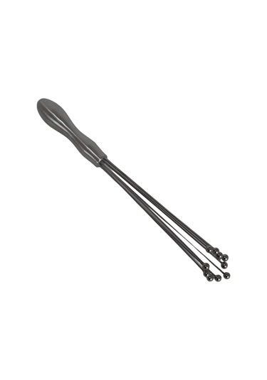 Paslanmaz Çelik Top Krema Yumurta Çırpıcı 30 Cm Boncuk Uçlu Yumurta Çırpıcı Gri