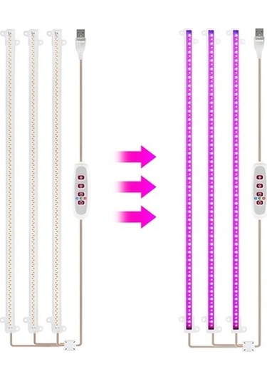 Besthome1 6.2w Led Bitki Büyüme Işık Şeritleri, 63+63 Led, 22.7 Lm, Kırmızı-mavi Işık