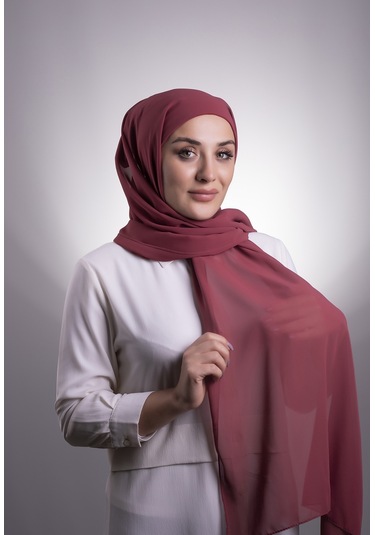 Mürdüm Pratik Hazır Geçmeli Şal Şifon Boru Boneli 3001 07