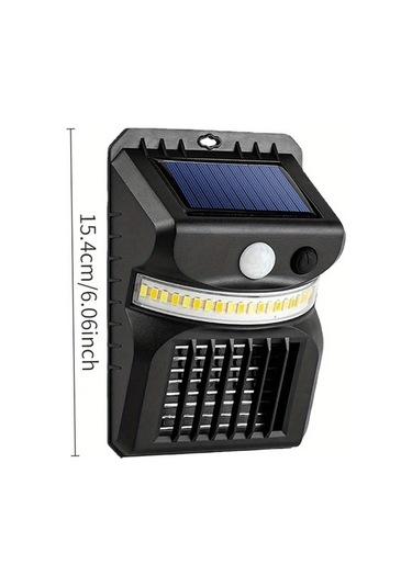 Honeybeeshop Güneş Enerjili Sivrisinek Kovucu Duvar Lambası Beyaz Işık Sıcak Işık Mor Işık Bahçe Merdiven Dış Mekan