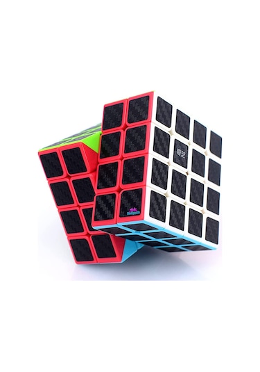 Qiyi Qiyuan S 4x4 Karbon Fiber Zeka Küpü Akıl Küpü Rübik Küp