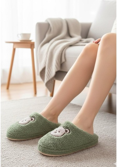 Ft 103 Panda Nakışlı Kadın Ev Terliği Peluş Terlik Çeyiz Ve Bohça Terliği Ses Yapmaz Kalın Taban Yeşil Ft 103 Panda Nakışlı Kadın Ev Terliği Peluş Terlik Çeyiz Ve Bohça Terliği Ses Yapmaz Kalın Taban Yeşil