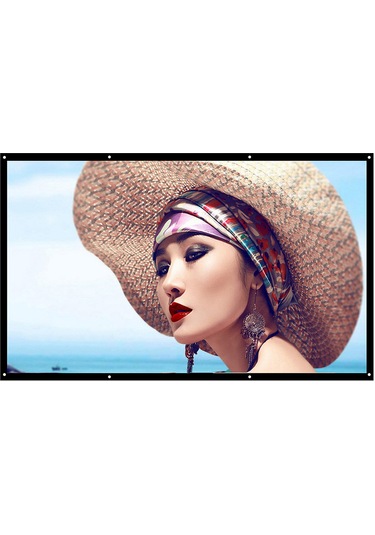 120 İnç 16:9 Projektör Ekranı Taşınabilir Hd Projeksiyon Ekranı Katlanabilir Duvara Monte Ev Sineması Ofis Filmleri İç Mekanlar Dış Mekanlar İçin