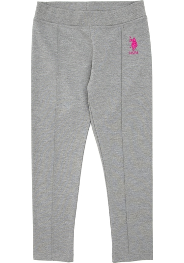 U.s. Polo Assn. Kız Çocuk Gri Melanj Tayt 50296370-vr086 Gri Melanj