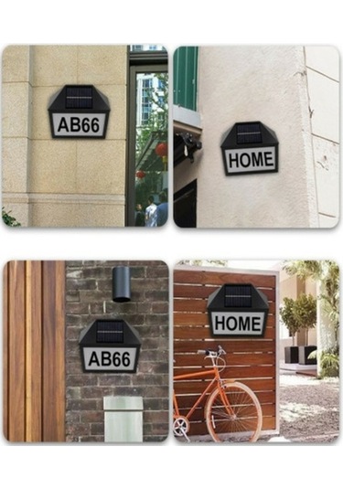 Novahub Yenilikçi Güneş Enerjili Ev Numarası Işığı Beyaz Işık