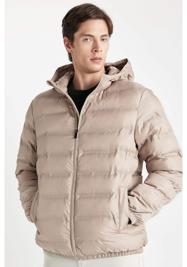 DeFacto Su İtici Şişme Mont Slim Fit Dar Kesim Kapüşonlu Fermuarlı Cepli D1185AX24WNBG106 DeFacto Su İtici Şişme Mont Slim Fit Dar Kesim Kapüşonlu Fermuarlı Cepli D1185AX24WNBG106