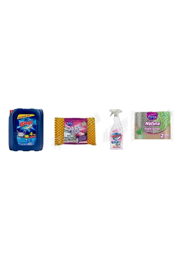 Bingo Bulaşık Det. 4lt + Parex + Toz 750 Ml + Parex 2 L 4'lü Set