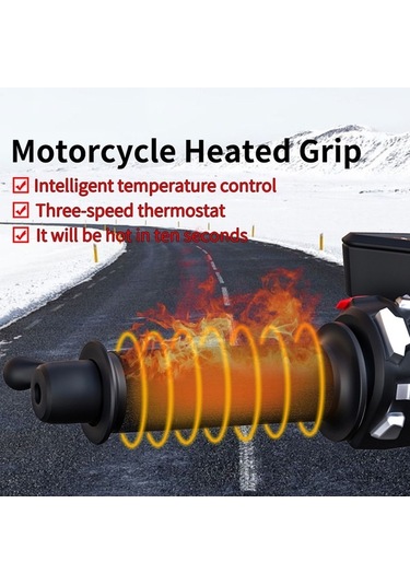 Novahub 12v Motosiklet Isıtma Kolu Kılıfı - 3 Ayarlanabilir Sıcaklık - Elektrikli Isıtıcı - Kış Isıtmalı Gidon