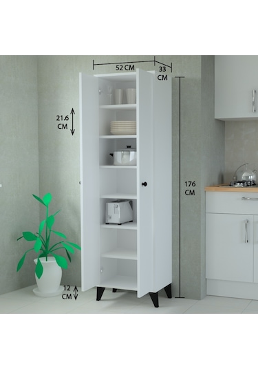 Mobilique Çok Amaçlı Gözde Gardrop Yedi Raflı 600-00-415