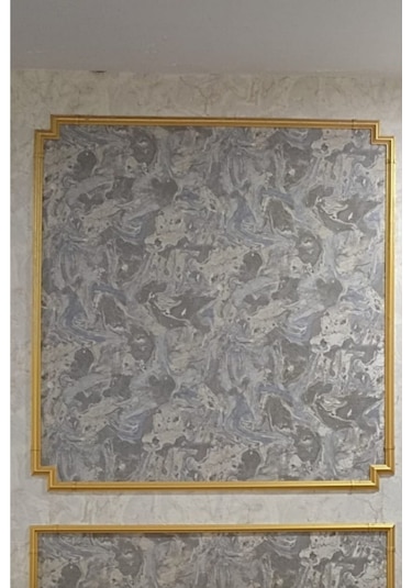 Altın 4lü Set Çıta Uyumlu Dekoratif M Köşe Motifi