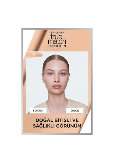 L'Oreal Paris True Match Bakım Yapan Fondöten 1N Ivory 30 ML