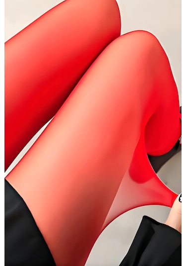 Kırmızı Külotlu Çorap 20 Den Kırmızı