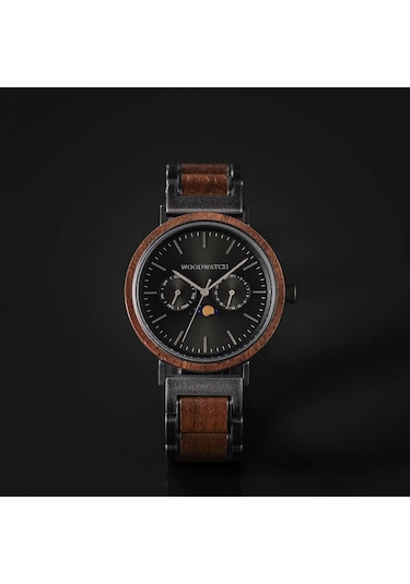 Woodwatch Ww-el-bıw Brushed Iron Walnut Ahşap Erkek Kol Saati 41 Mm