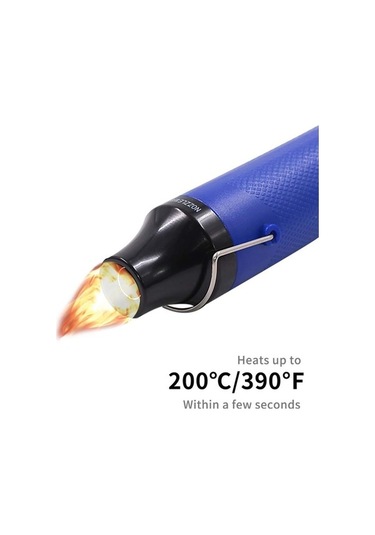 Createtech Isı Tabancası, 300w Sıcak Hava Aleti, Dıy Kabartma Kurutma Standı, Mavi-siyah