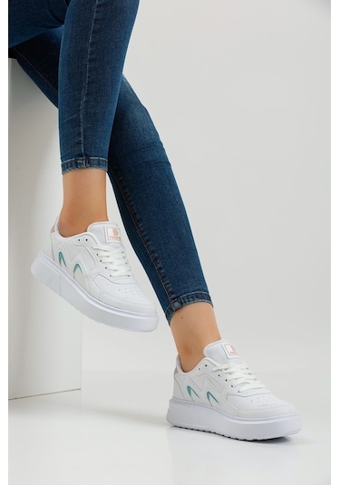 Devida Diana Serisi Kadın Spor Ayakkabı Beyaz - Pudra