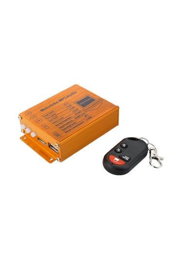 Symbee Motosiklet Mp3 Çalar Fm Radyo + Güvenlik Alarm Sistemi Kablosuz Kumanda Siyah 12v