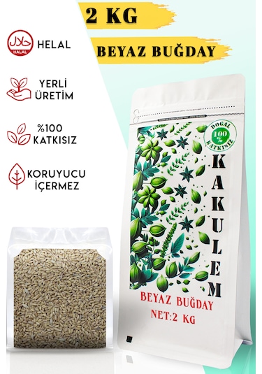 Kakulem Sertifikalı Tavuk Güvercin Yemi Yemlik Beyaz Buğday 2 Kg