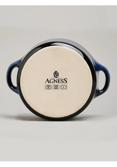 Agness Pişirme İçin "reactıve Blue" 600 Ml Kap Reactıve Blue Küçük Boy 600 Ml Fırın Kabı 451852847 Mavi