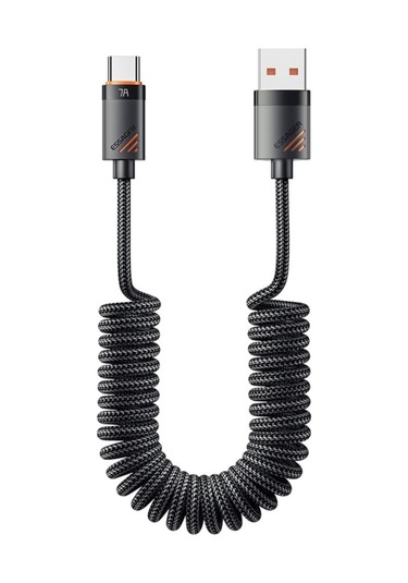 Essager Pd 100w 7a Usb To Type-c 1.2m Yaylı Spiral Data Ve Hızlı Şarj Kablosu, Kopmaz, Karışmaz Kablo