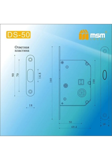 Msm Locks Ds-50 Kayar Kapı Kilidi 287422303 Zirveli
