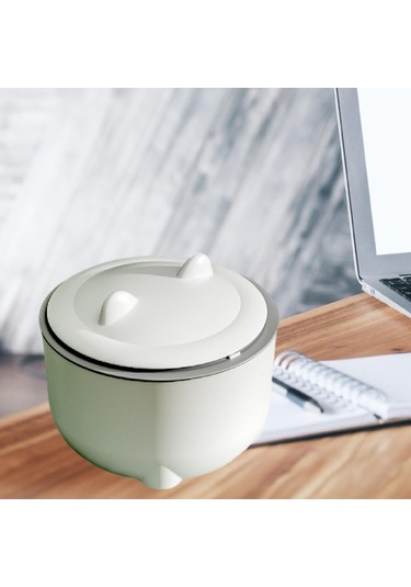 Suntek Masaüstü Çöp Tenekesi Sepeti Mini Kova Tezgah Ofis Beyaz