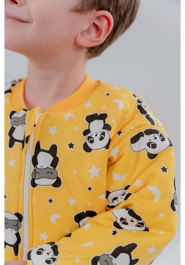Erkek Bebek 2.5 Tog Desenli Uyku Tulumu 2 Yaş Sarı