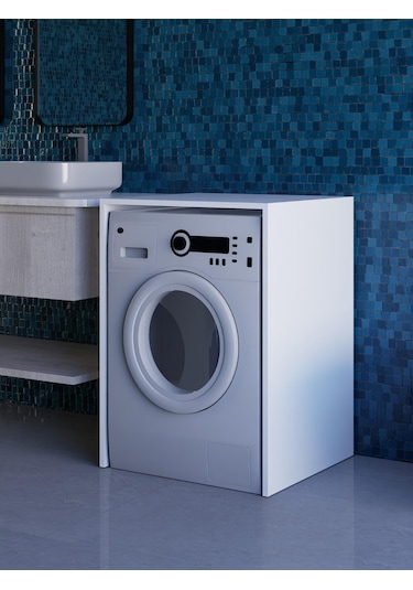 Beyaz Çamaşır Makinesi Dolabı, Kurutma Makinesi Dolabı Beyaz