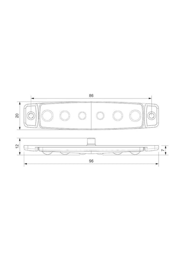 Sanel Led Etek Lambası Parmak Tip Kırmızı - 12v-1515